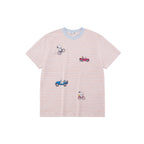 Snoopy Graphic Striped Cotton T-Shirt