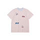 Snoopy Graphic Striped Cotton T-Shirt