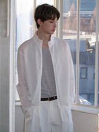 Minimalist Ribbed Zip-Up Jacket