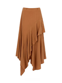 Asymmetrical Layered Midi Skirt