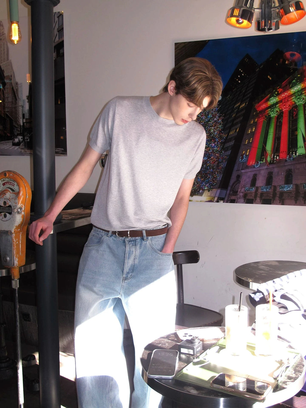 Knitted Crewneck Short Sleeve Tee