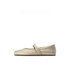 Eira Square-Toe Leather Ballet Flats