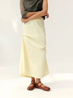 Asymmetrical Draped Midi Skirt