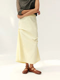 Asymmetrical Draped Midi Skirt