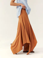Asymmetrical Layered Midi Skirt