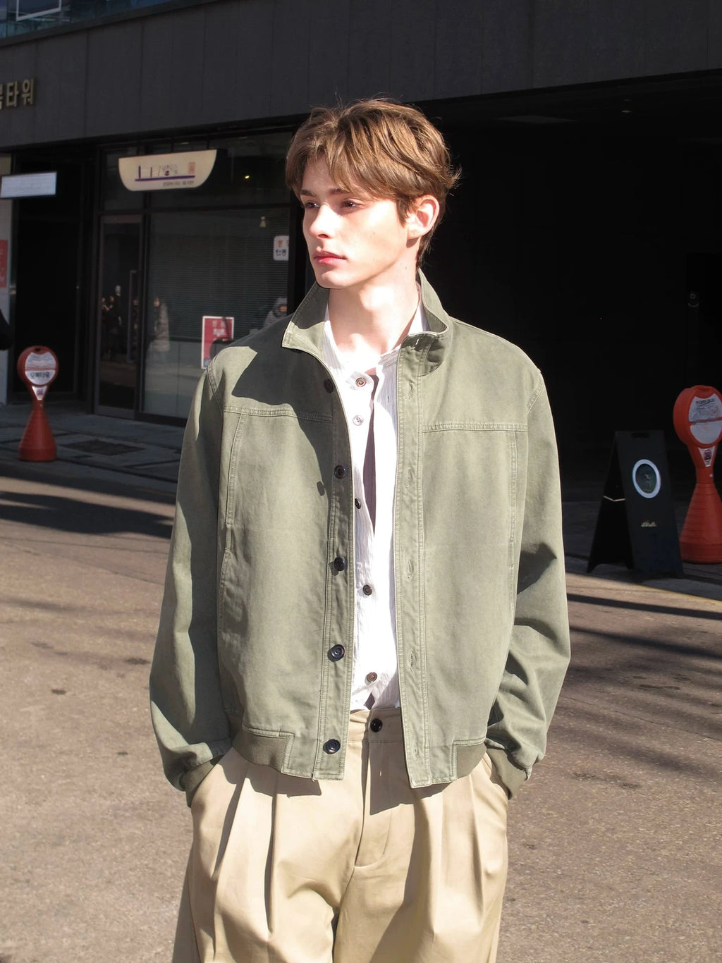 Washed Cotton Harrington Jacket