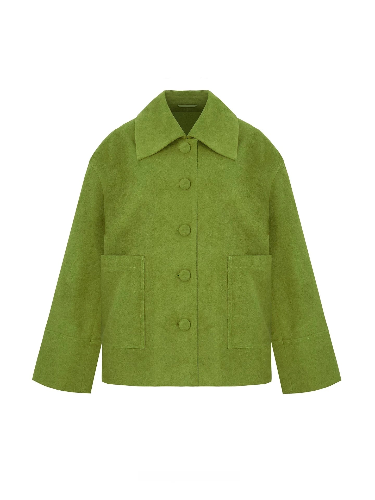Apple Green Suede Texture Jacket