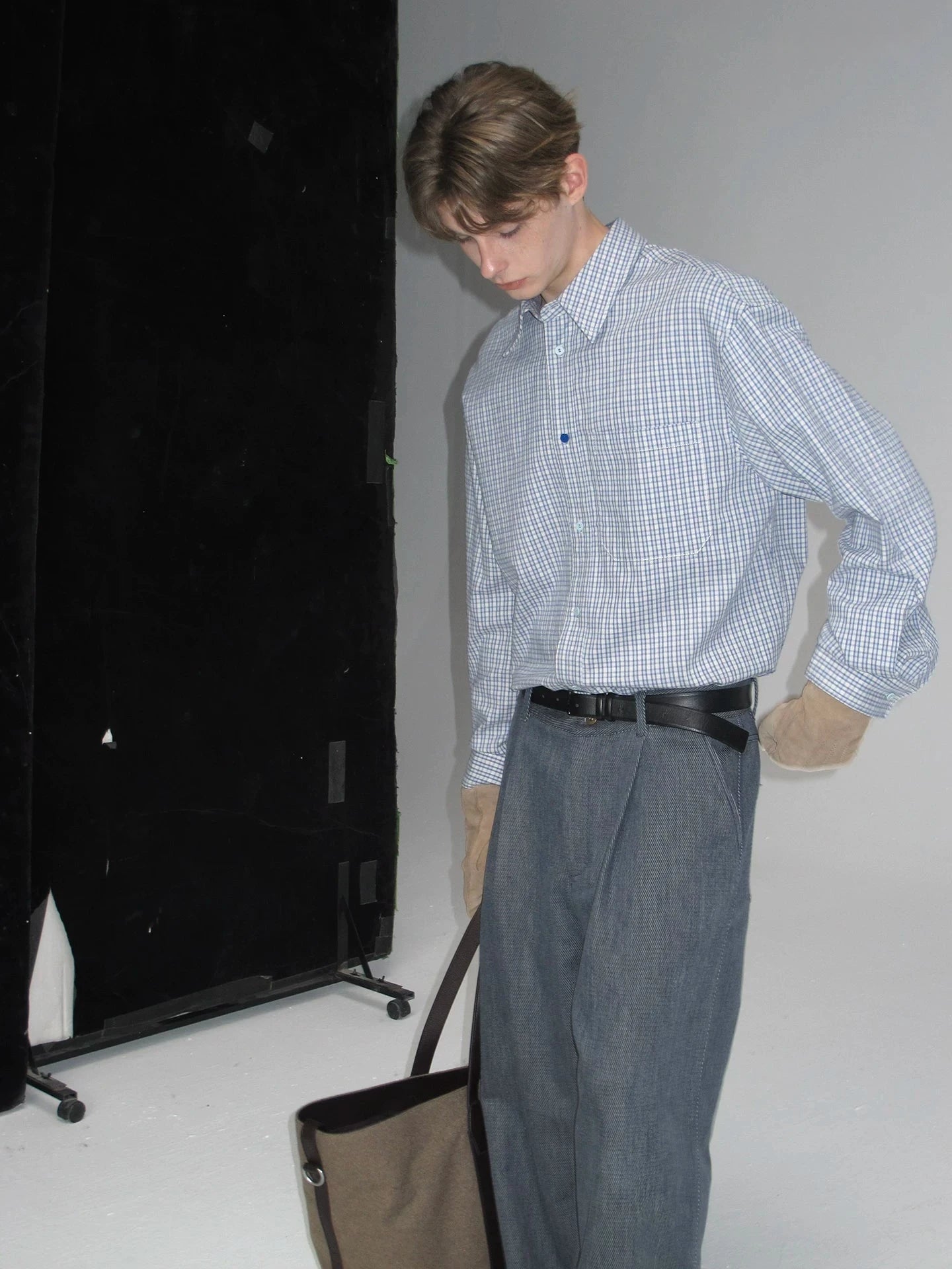 Plaid Cotton Button-Down Shirt