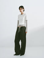 Layered Contrast Sleeve T-Shirt