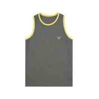 Contrast Trim Embroidered Tank Top