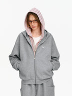 Detachable Layered Zip-Up Hoodie