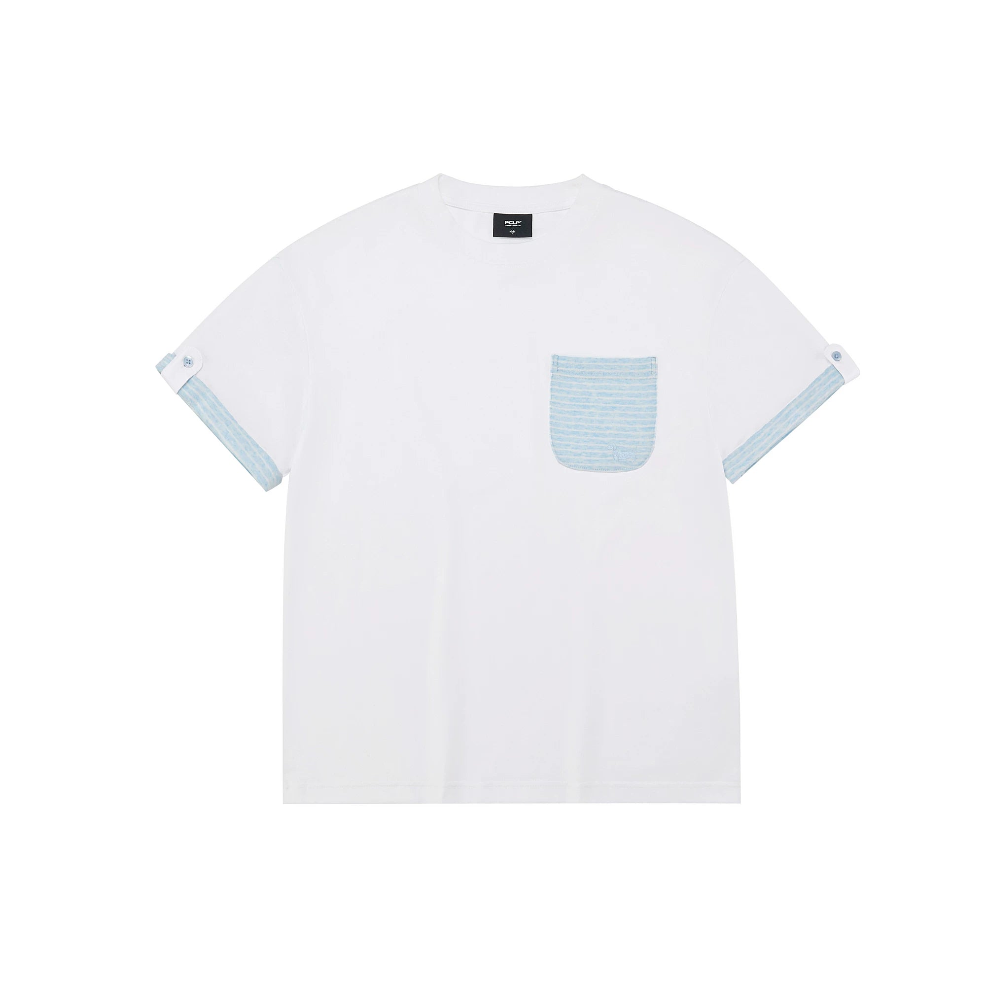 Striped Pocket Cotton T-Shirt