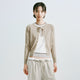 Fringed Wool Blend Tie-Front Cardigan