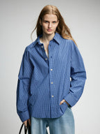 Oversized Plaid Button-Down Shirt