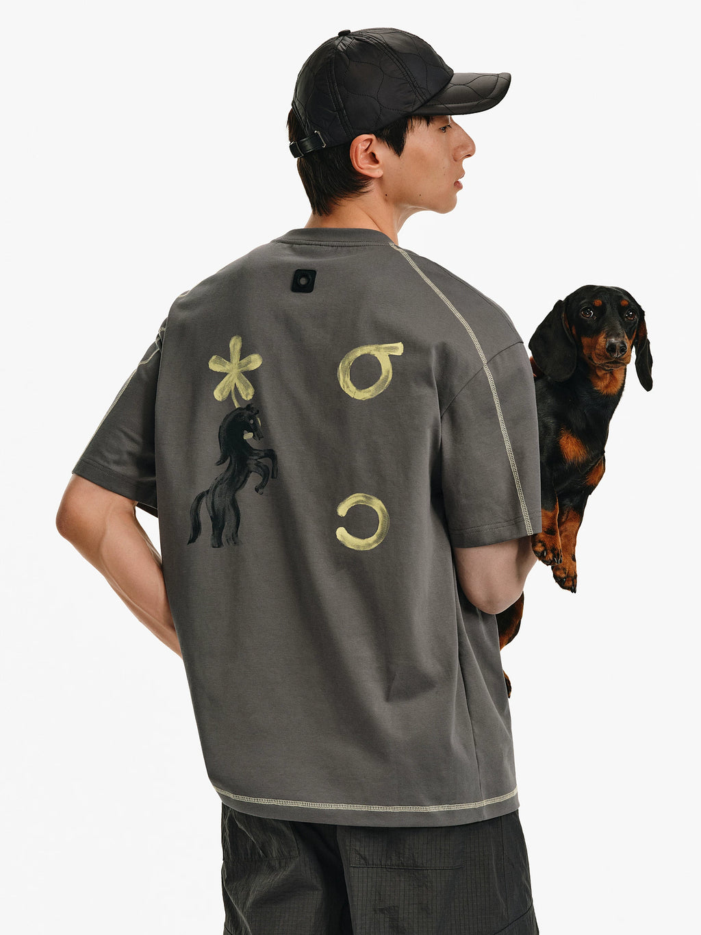 Contrast Stitch Graphic T-Shirt