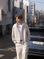 Minimalist Stand-Collar Zip Jacket