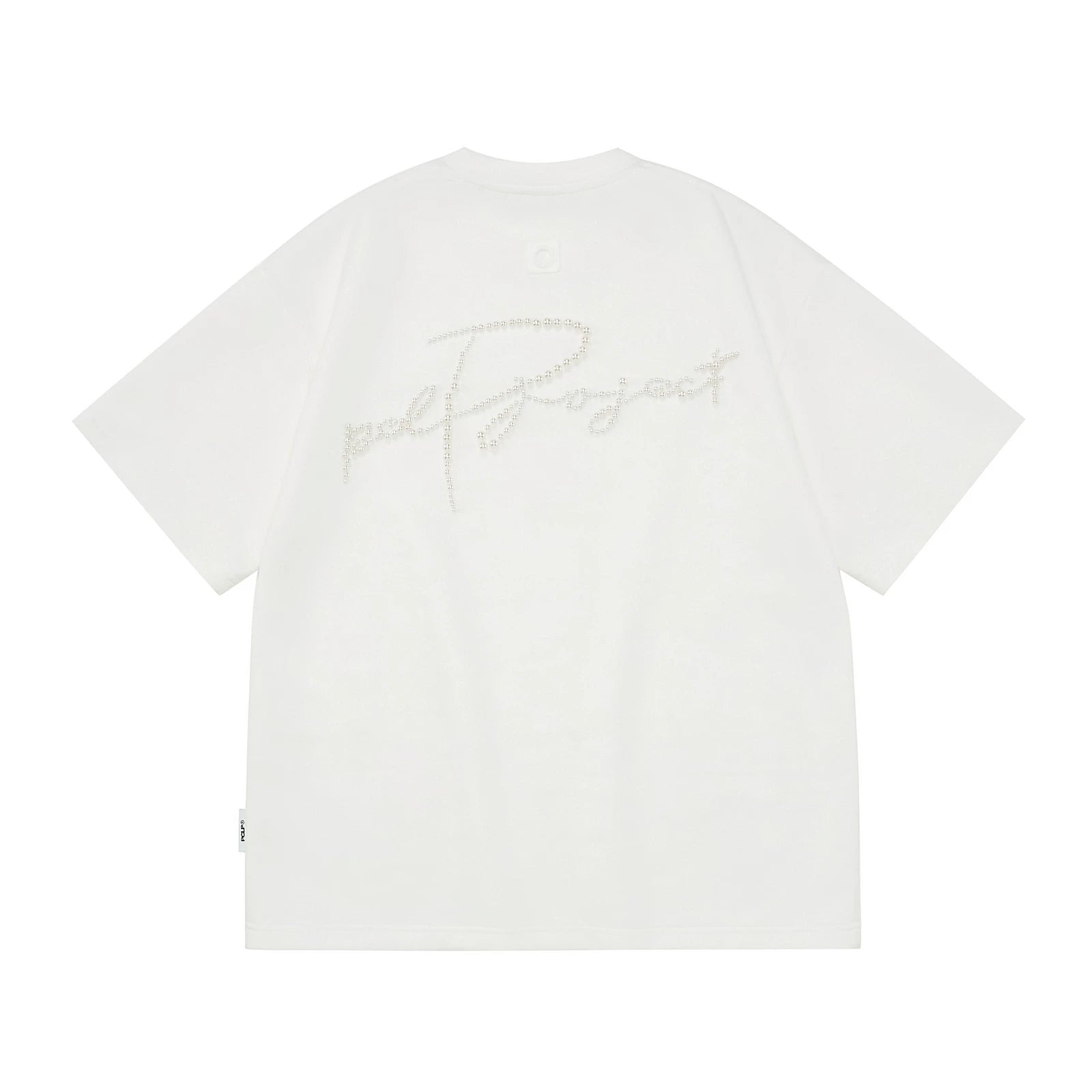 Faux Suede Pearl Embellished T-Shirt