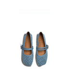 Manon Rhinestone Embellished Denim Flats