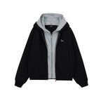 Detachable Layered Zip-Up Hoodie