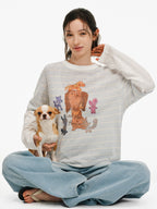 Striped Graphic Layered Long-Sleeve Tee