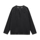 Embroidered Henley Long-Sleeve Tee