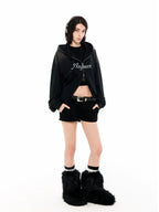 Asymwe Printed Washed and Distressed Pure Cotton Gradient Hooded Sweatshirt Autumn and Winter Zipper Cardigan Jacket Top for Men and Women
