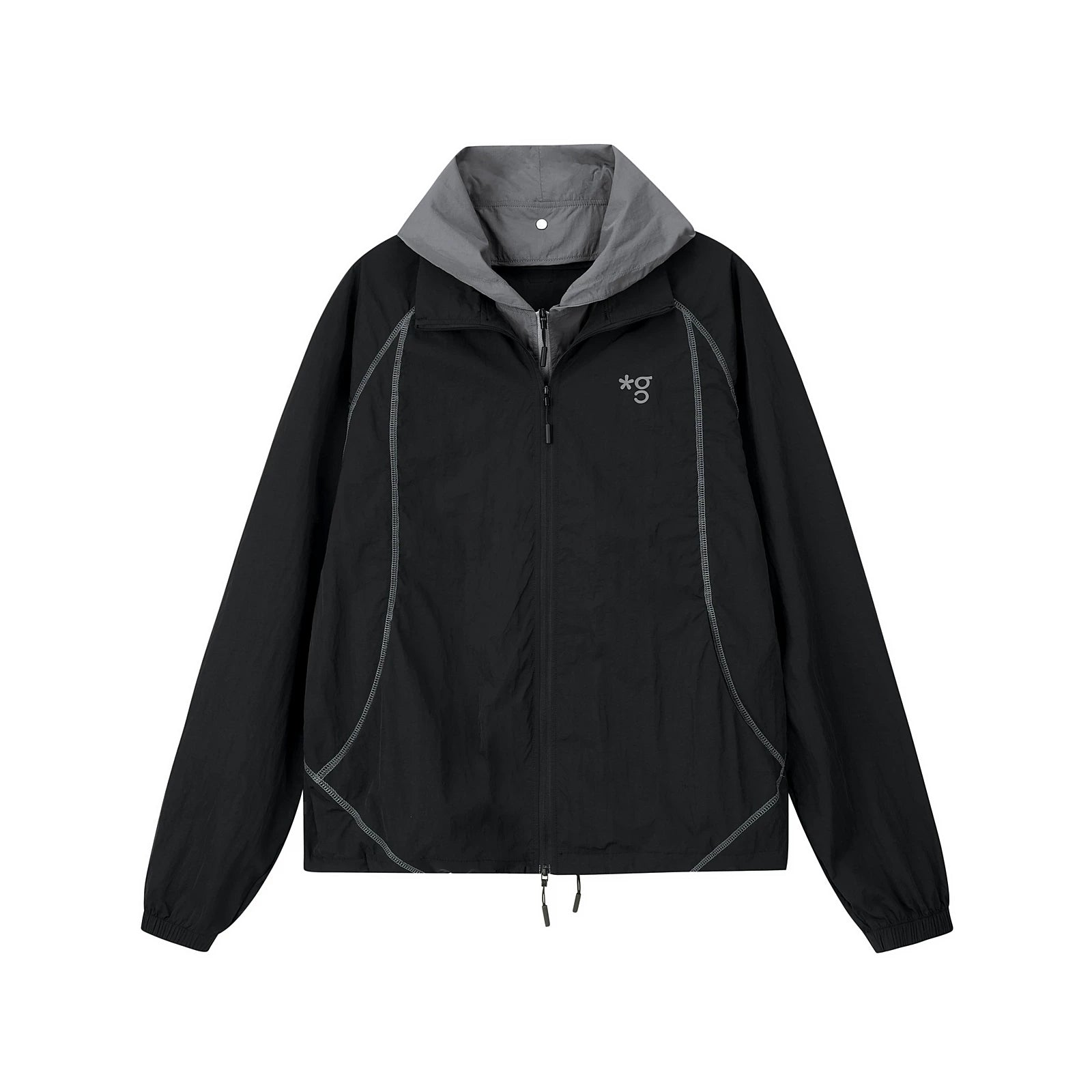 Technical Layered Hooded Windbreaker