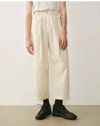 Cotton Hemp Pleated Balloon Trousers