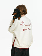 Embroidered Dachshund Crewneck Sweatshirt