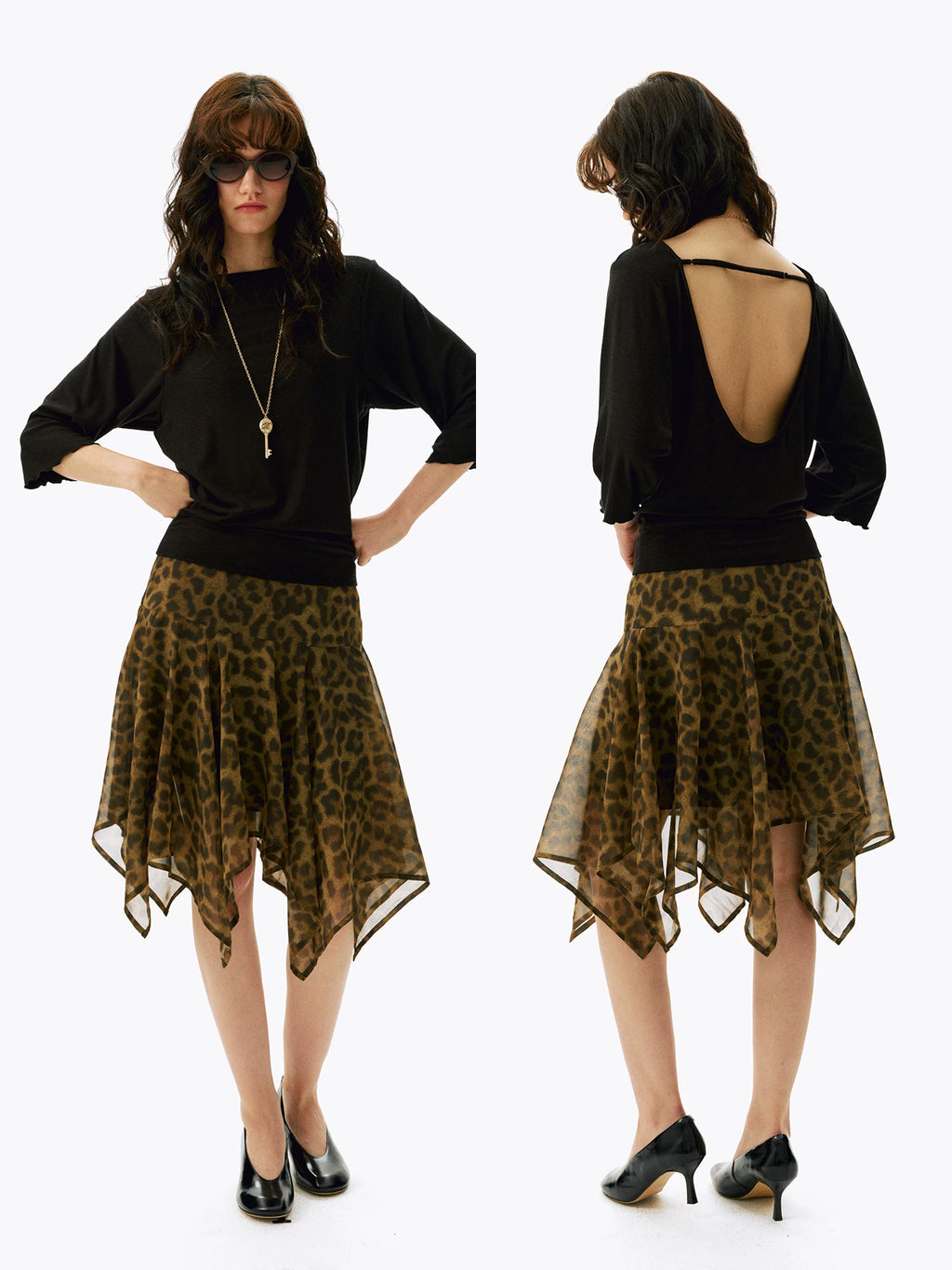 Three-Quarter Sleeve Boat Neck Tee