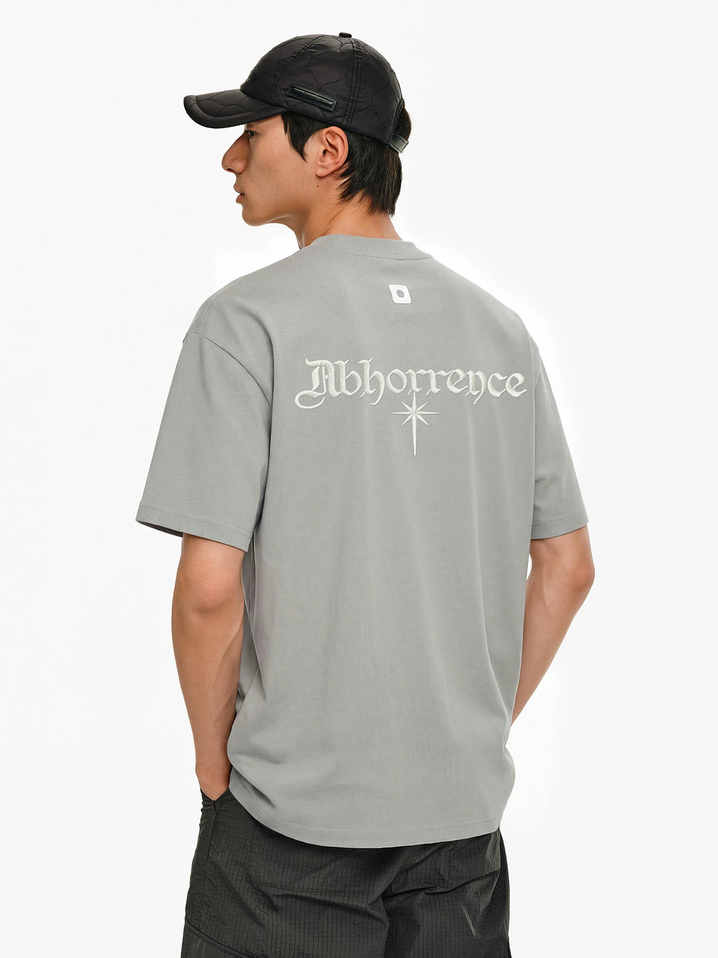 Embroidered Gothic Star Graphic T-Shirt