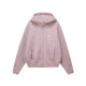 Mohair Blend Hooded Zip Cardigan