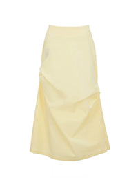 Asymmetrical Draped Midi Skirt