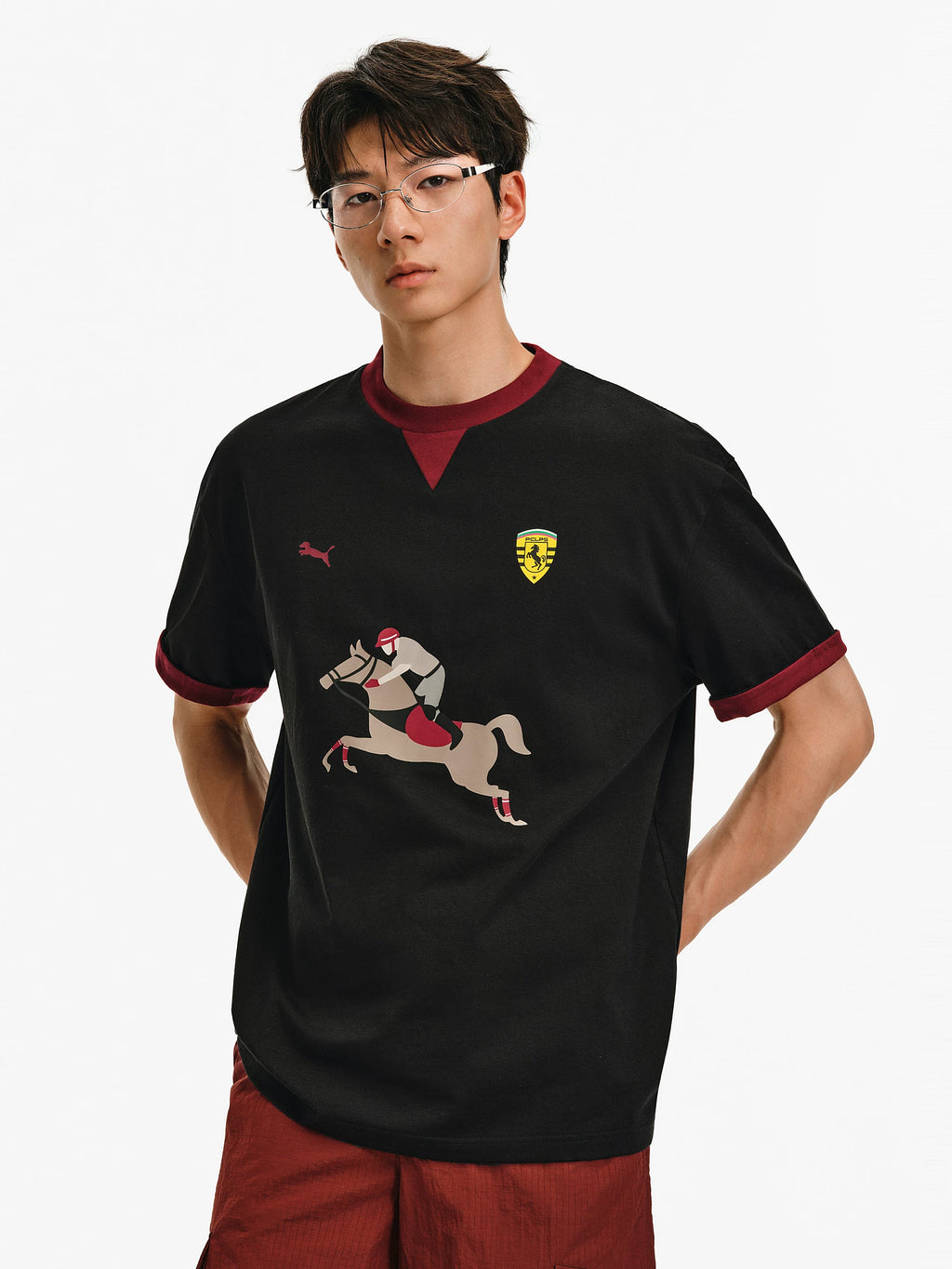 Equestrian Graphic Cotton T-Shirt