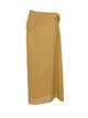 Linen Asymmetric Draped Midi Skirt