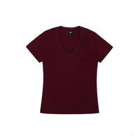 Linen Blend V-Neck Pocket T-Shirt