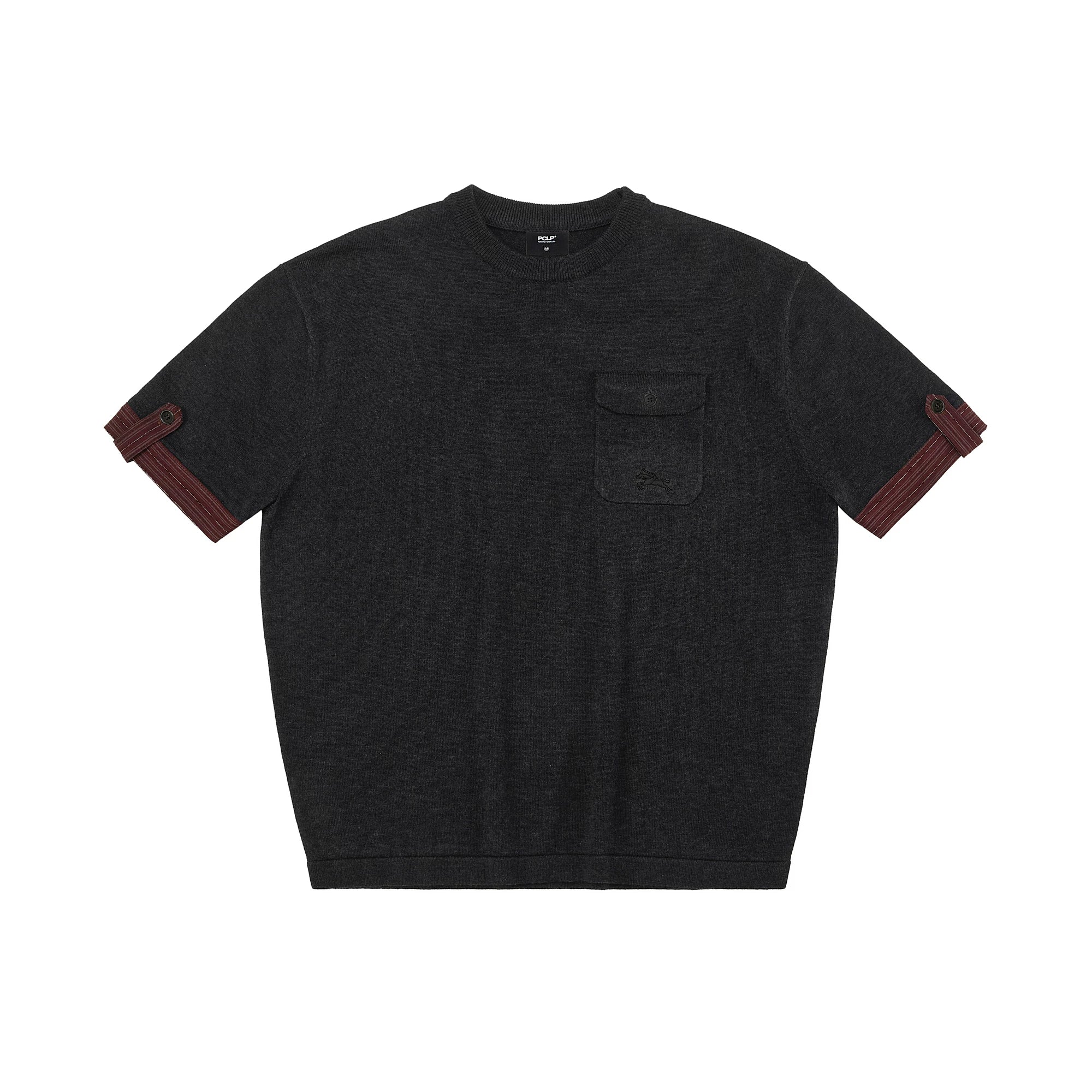 Silk Wool Blend Pocket Knit Top