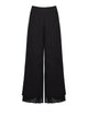 Beaded Fringe Hem Wide-Leg Pants