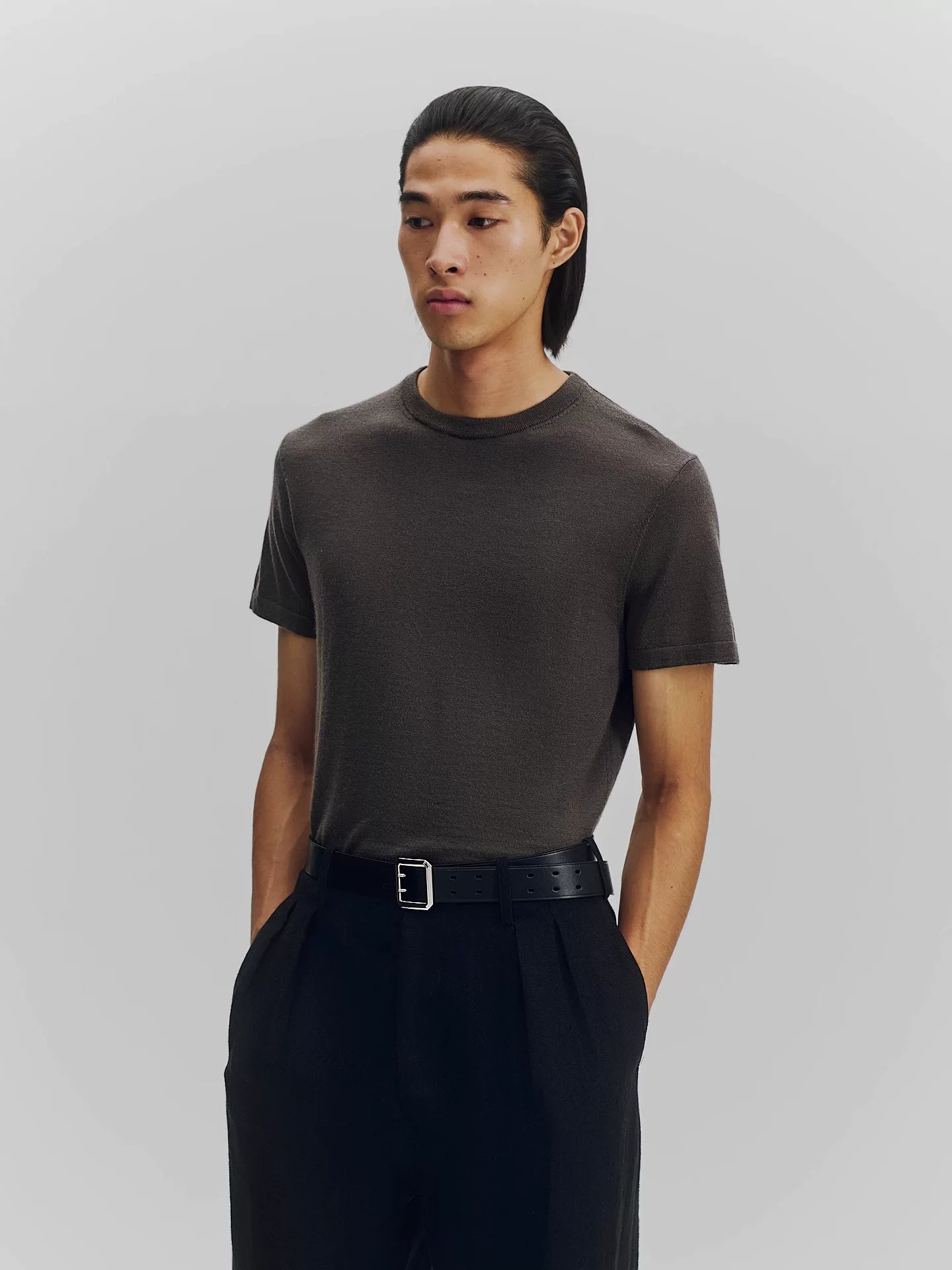 Cashmere Wool Short-Sleeve Knit