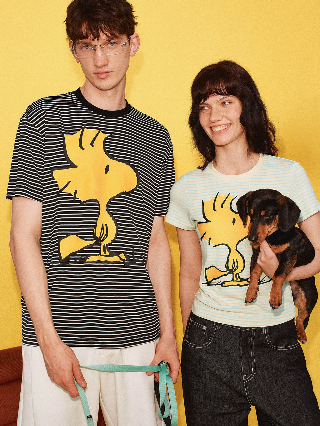Peanuts Graphic Striped Cotton T-Shirt