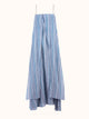Striped Linen Maxi Dress With Pearl Straps