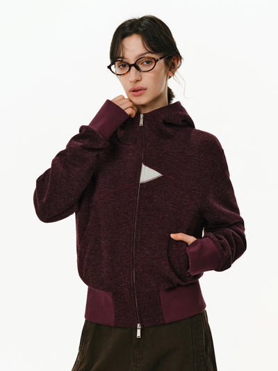 Color-Block Hooded Zip Jacket