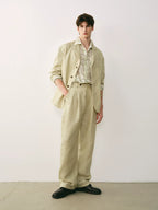 Linen Double Pleated Trousers