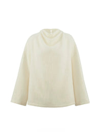 Mohair Curved Sleeve Pullover