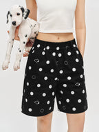 Snoopy Polka Dot Cotton Shorts