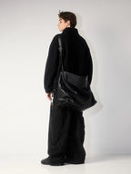 Magnetic Button Mock Neck Sweatshirt