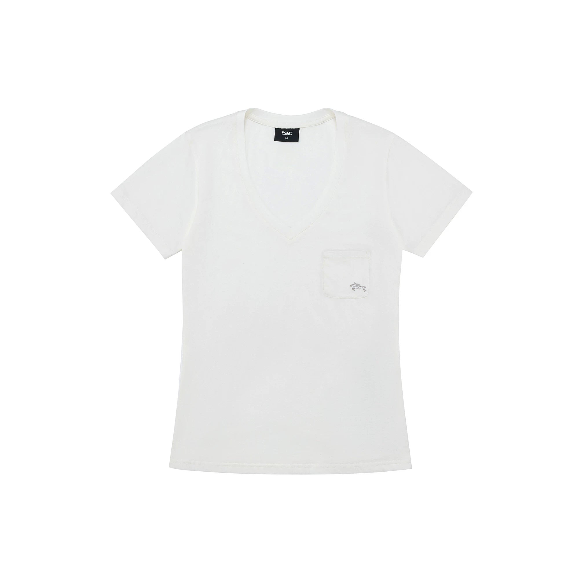 Linen Blend V-Neck Pocket T-Shirt