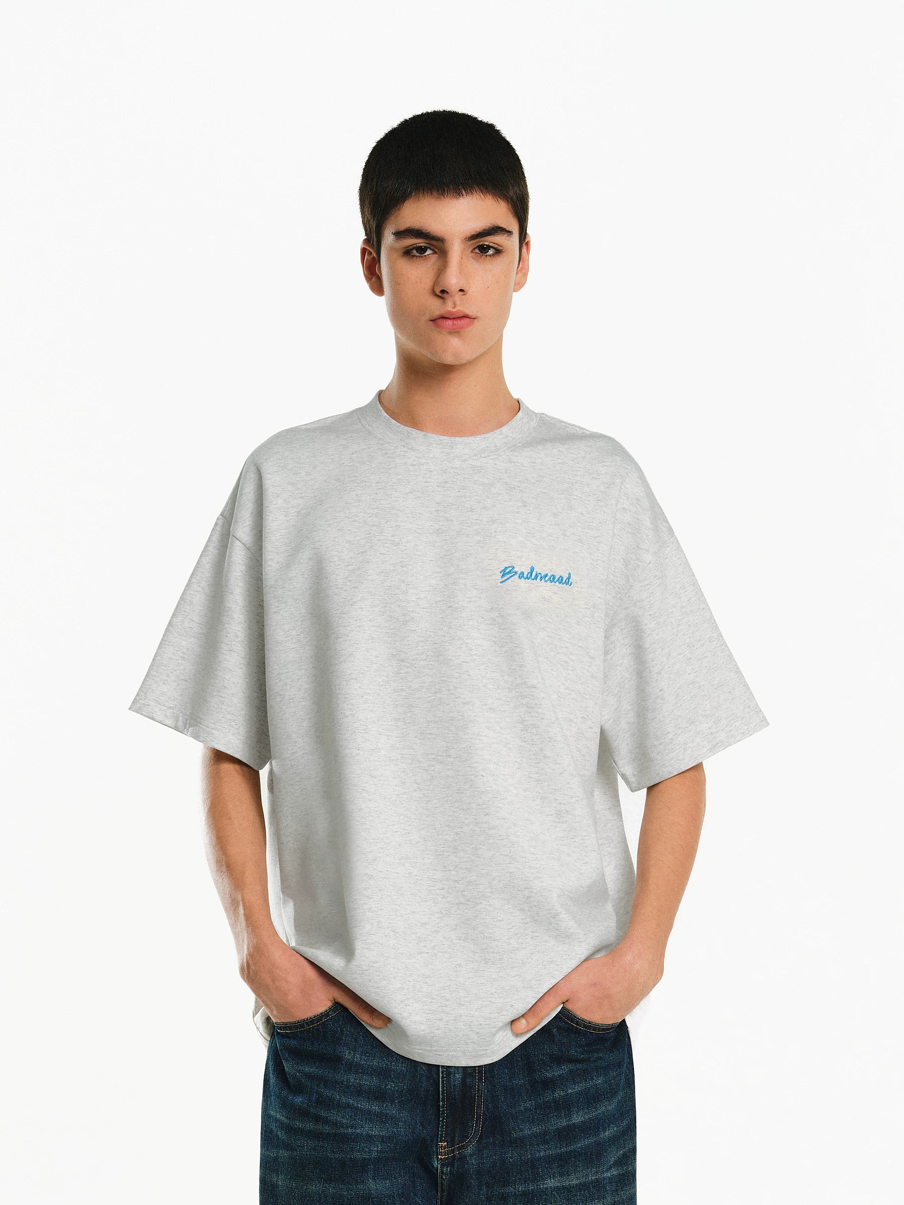 Embroidered Script Logo Oversized T-Shirt