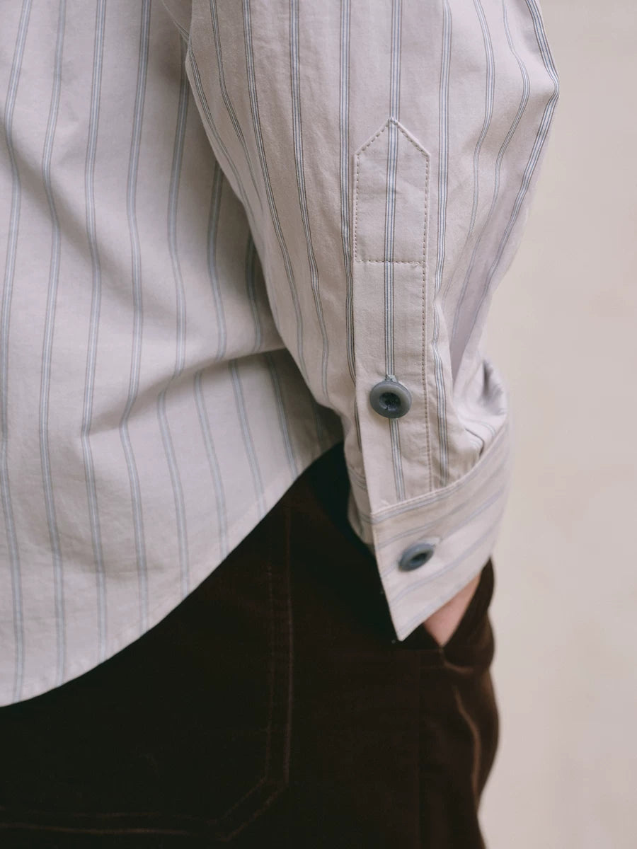 Pure Cotton Striped Button-Down Shirt