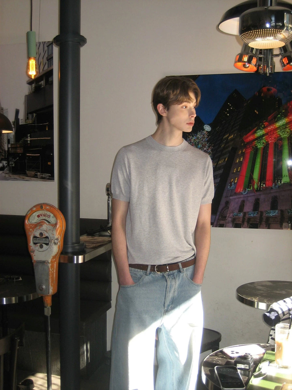 Knitted Crewneck Short Sleeve Tee
